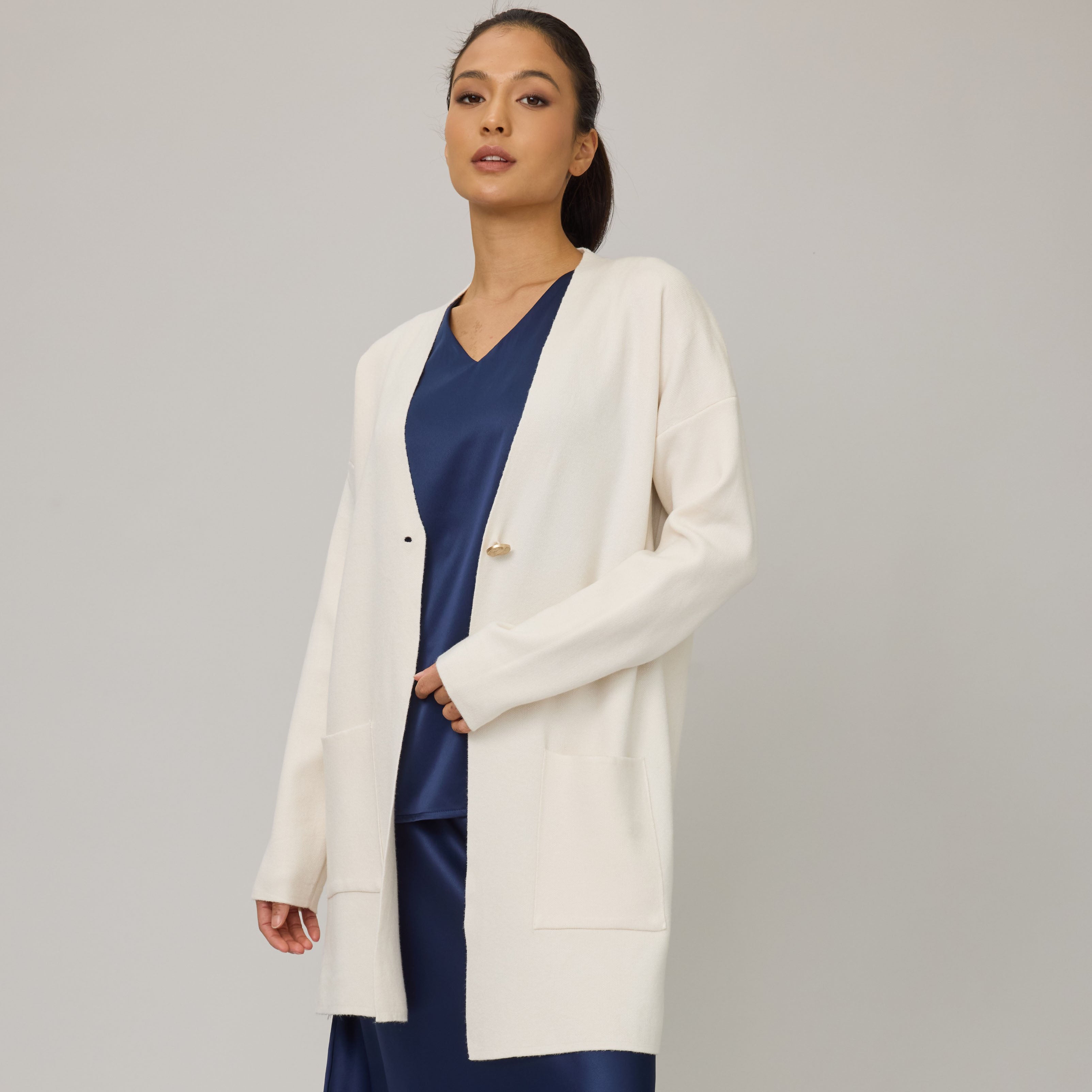 PISTACHE- WOMEN'S KNIT COATIGAN