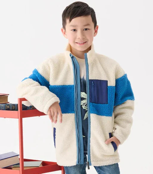 HATLEY- BOYS FAUX SHERPA ZIP-UP JACKET