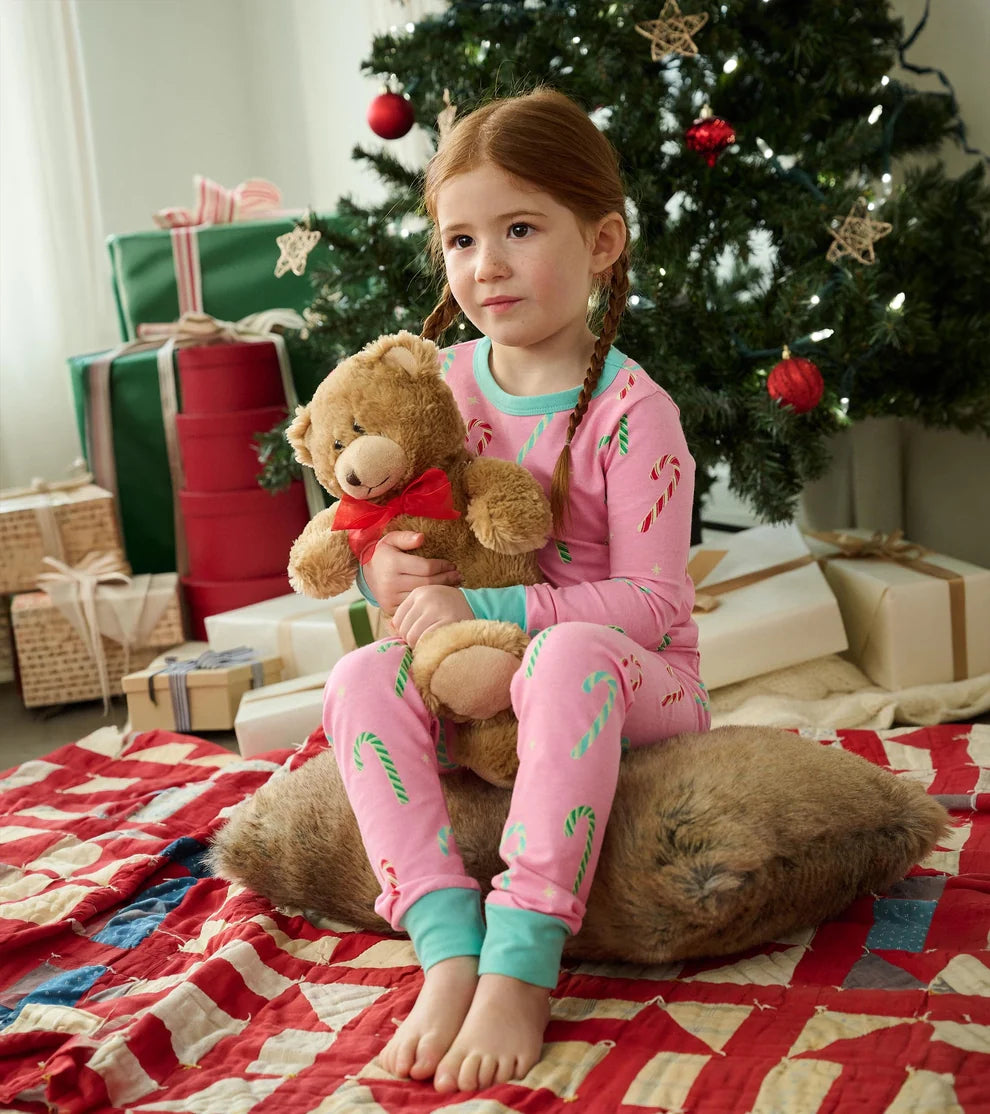 HATLEY - GIRLS PINK CANDY CANES PJ SET