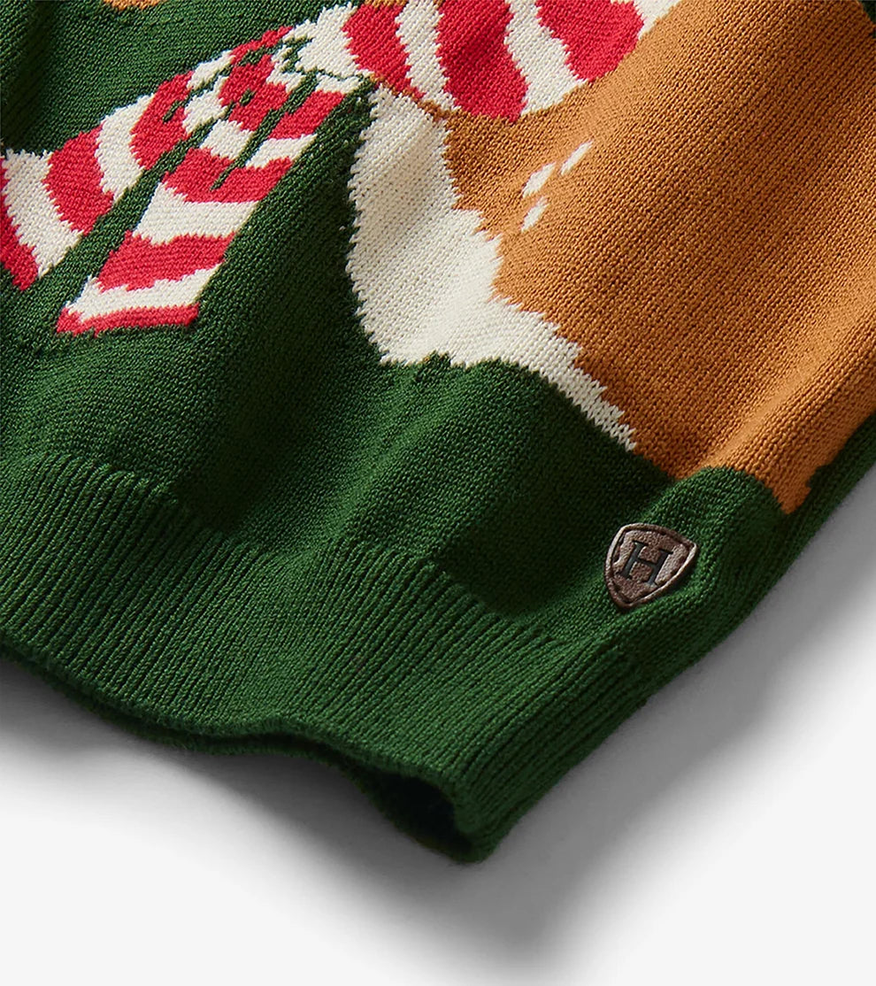 HATLEY - BOYS REINDEER V-NECK SWEATER