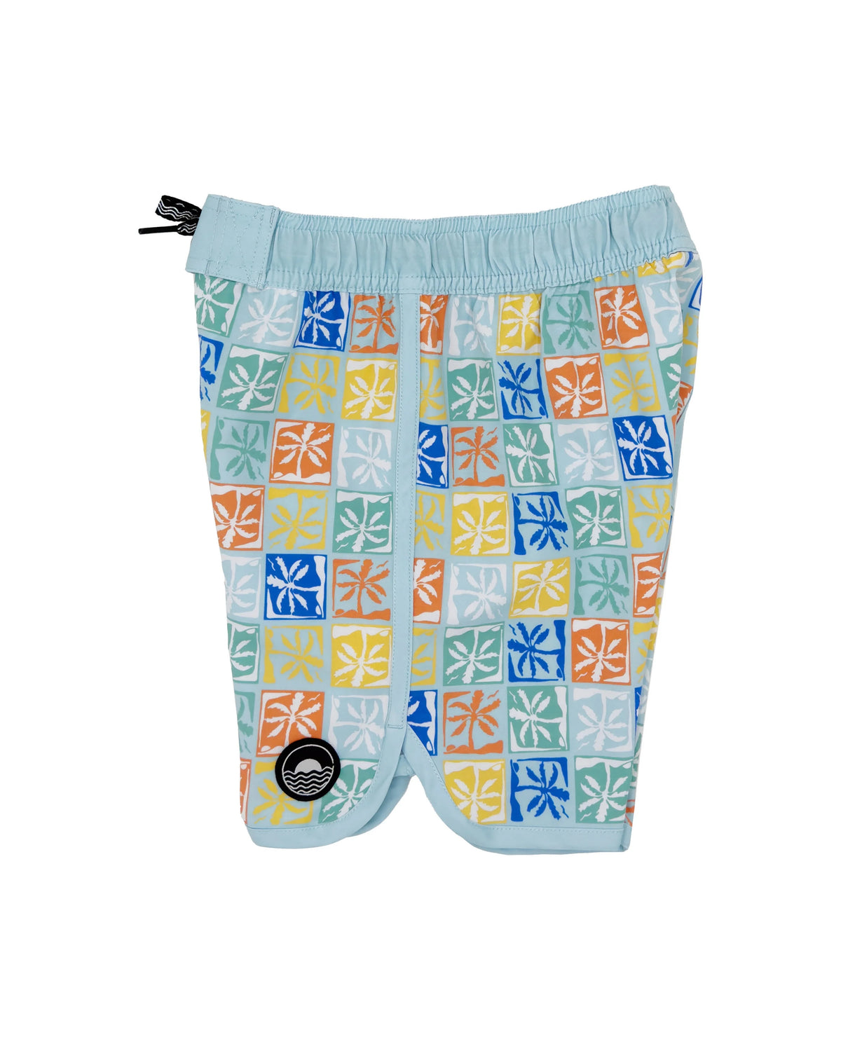 FEATHER 4 ARROW - KIDS PALM CHECK BOARDSHORT