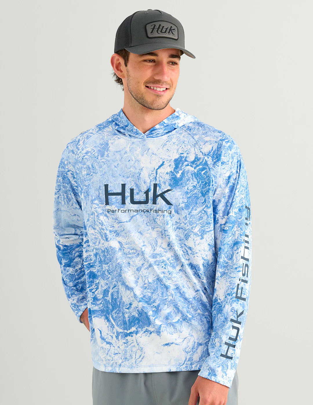 HUK - MEN'S PURSUIT MOSSY OAK PRINTED HOODIE