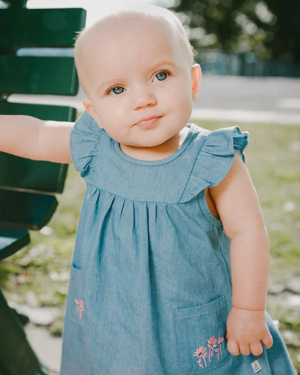DEUX PAR DEUX - DENIM DRESS & BLOOMER SET