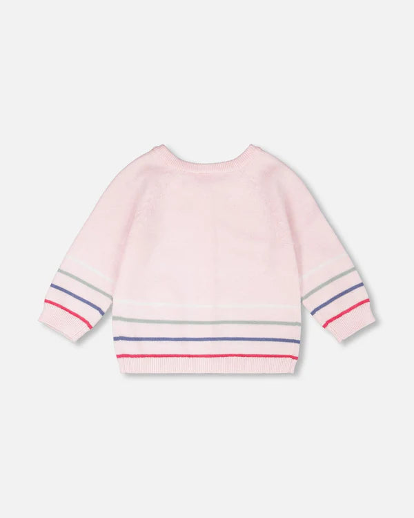 DEUX PAR DEUX - STRIPED BUTTON FRONT CARDIGAN
