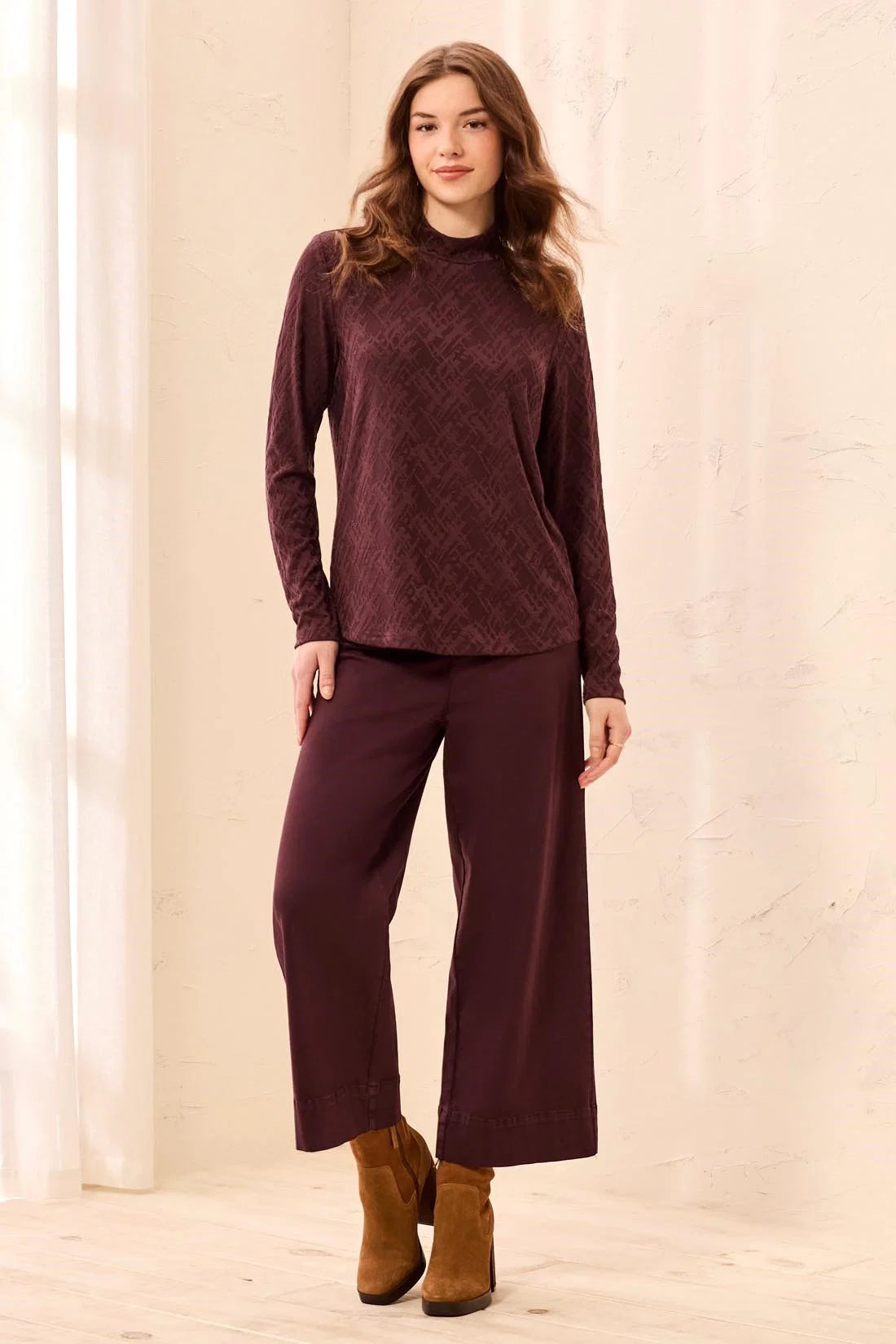 TRIBAL - LONG SLEEVE MOCK NECK TOP