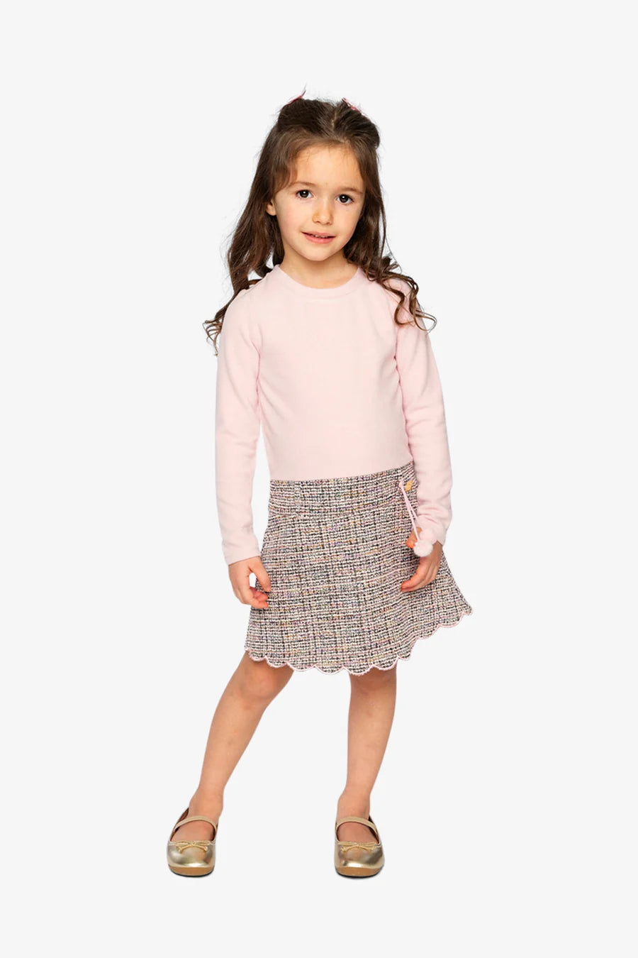 DEUX PAR DEUX - KID'S BI-MATERIAL DRESS