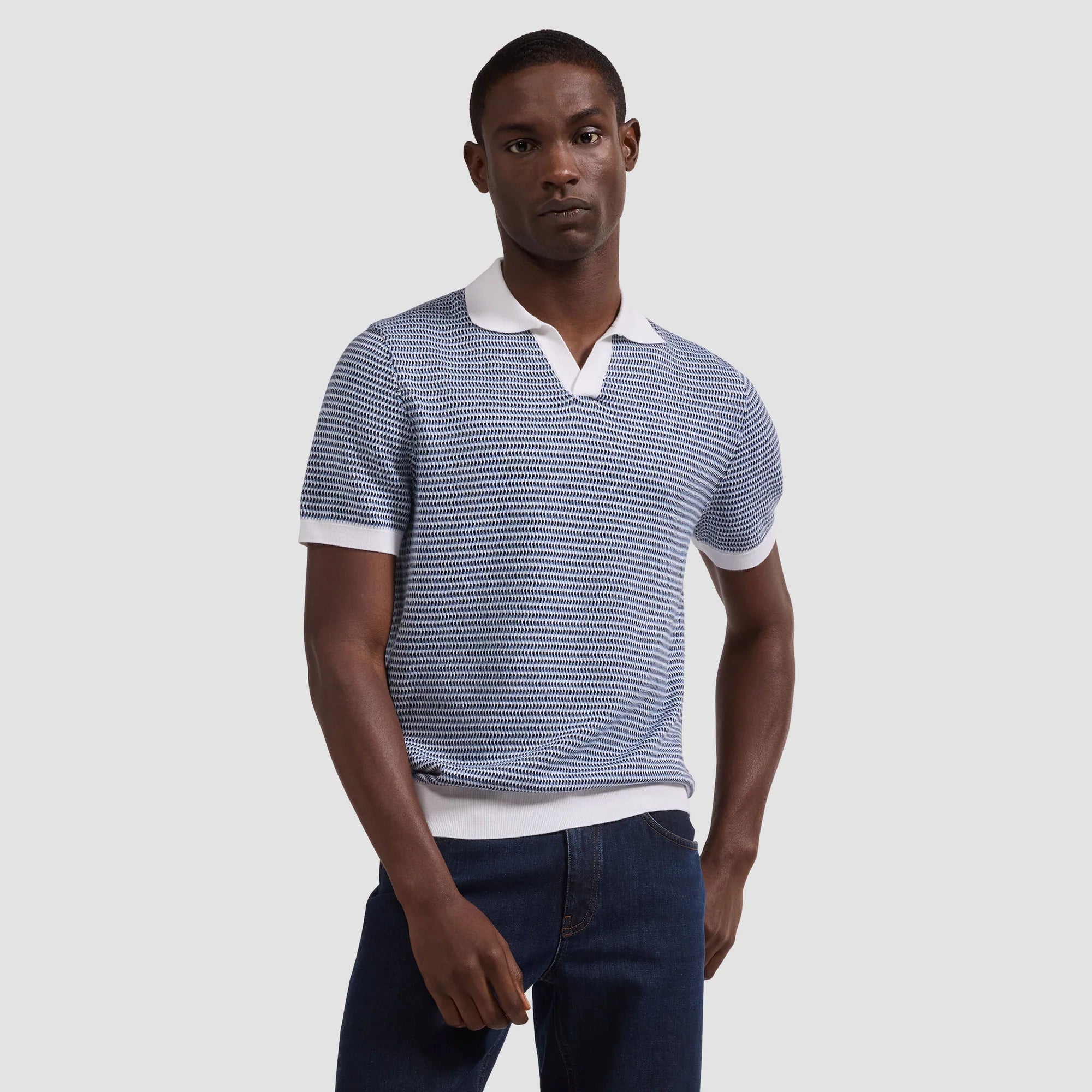 BUGATCHI - S/S JOHNNY COLLAR SWEATER JH250JC1