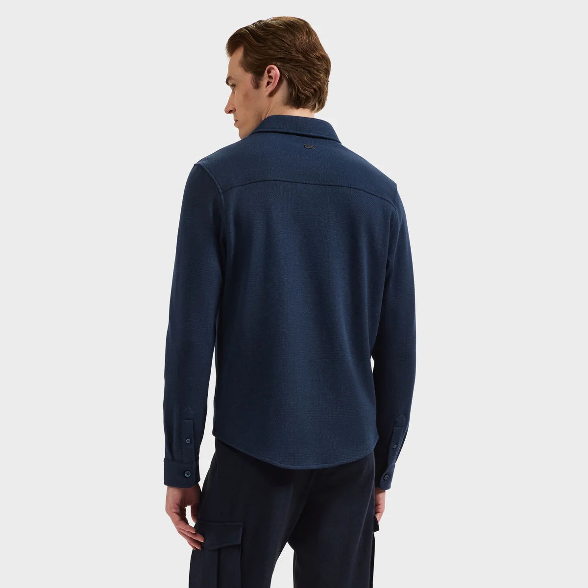 BUGATCHI - MEN'S LONG SLEEVE BUTTON DOWN KNIT SHIRT