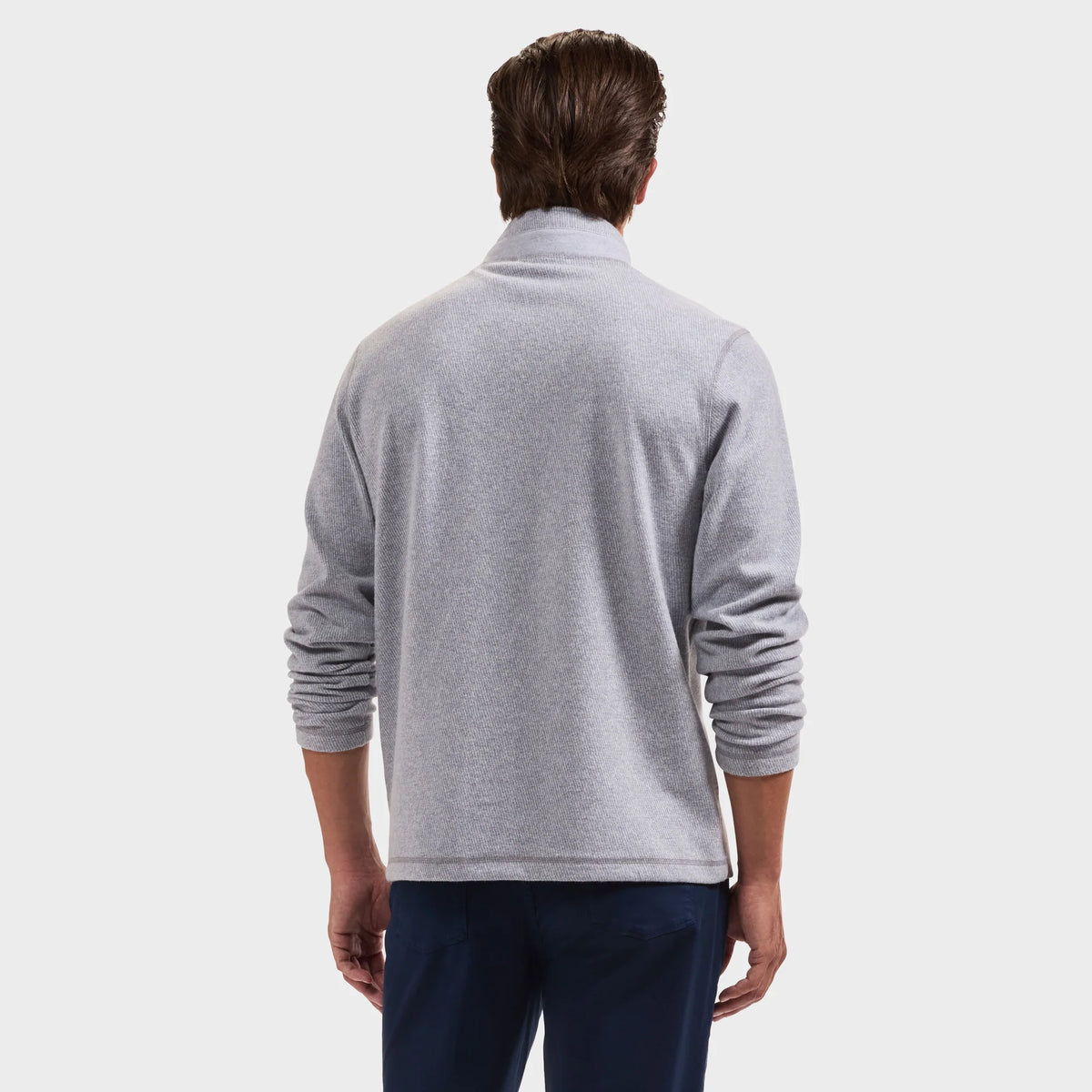 BUGATCHI - MEN'S MICRO STRIPE QUARTER-ZIP PULLOVER