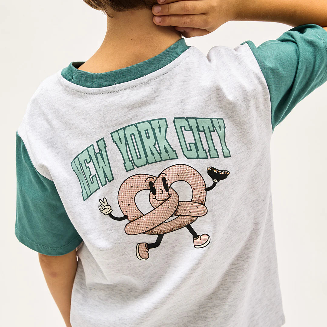 MILES THE LABEL - BOY S/S T-SHIRT KNIT-HEATHER GREY LT. 26SMW03T05-Y