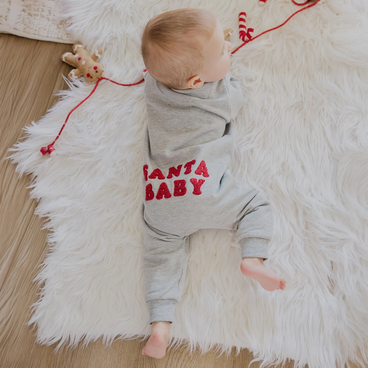 PETIT LEM - SANTA BABY PLAYSUIT