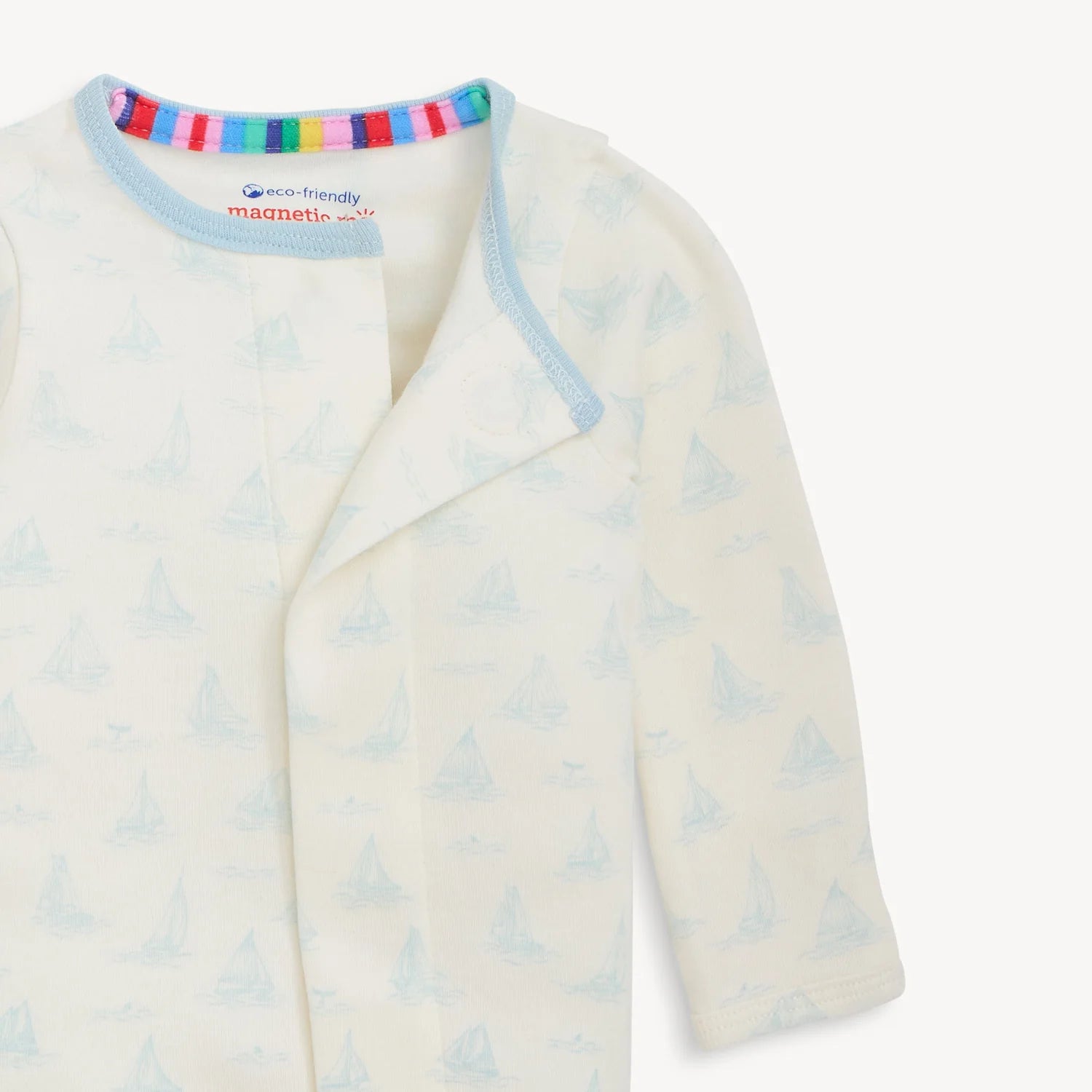 MAGNETIC ME - TINY TIDES BL ORG COT MAGNETIC FOOTIE