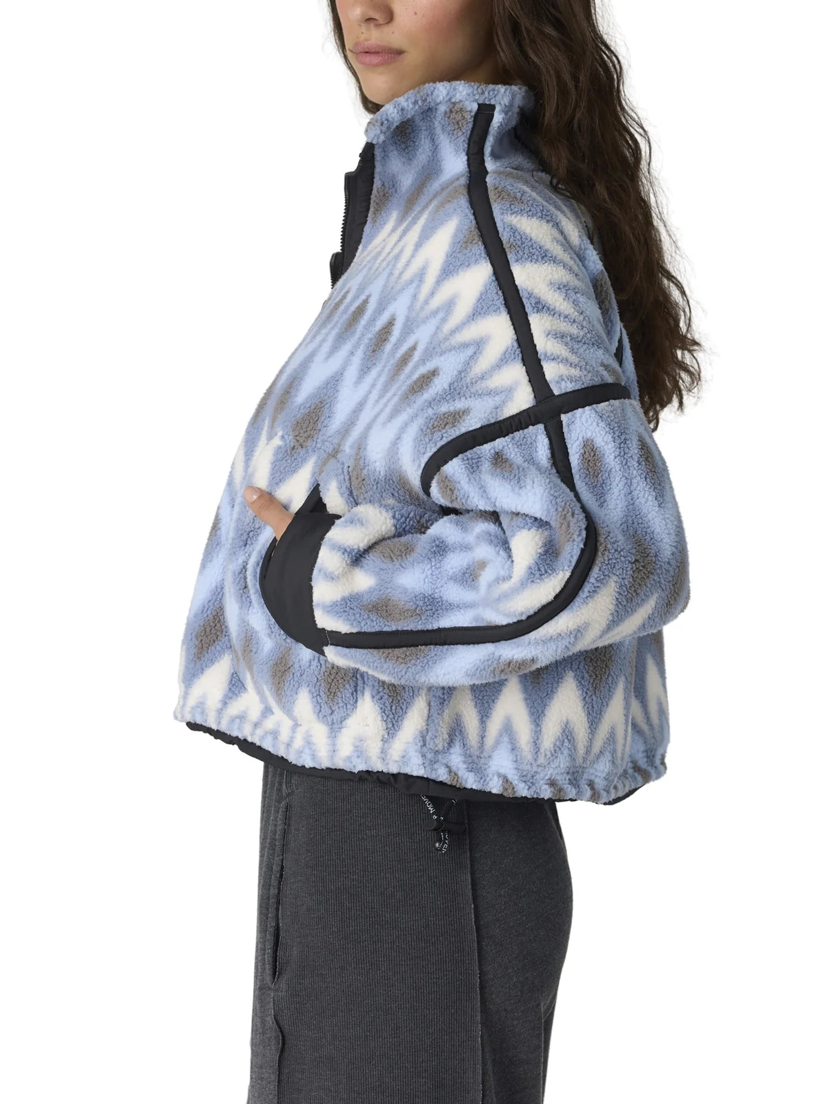 FREE PEOPLE - PRINTED MOUNTAIN HIGH 1/2 ZIP