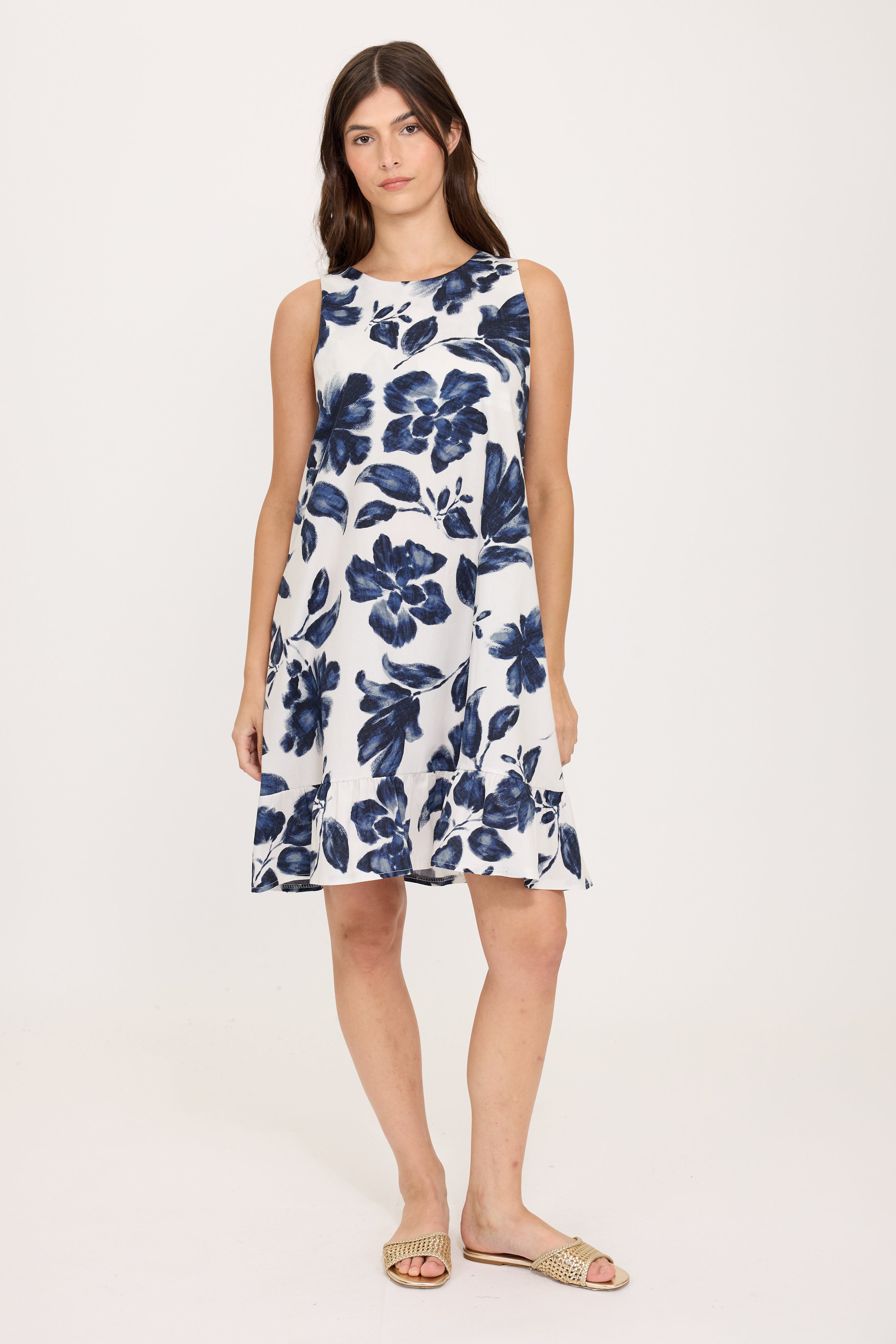 PISTACHE - POPLIN COTTON SLEEVELESS DRESS