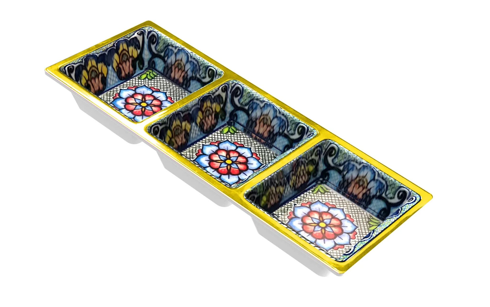 PS - TACO 3-SECTION TRAY YELLOW