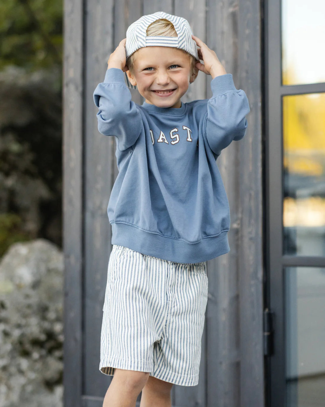 RYLEE + CRU - KIDS DAWSON SHORT RAILROAD STRIPE