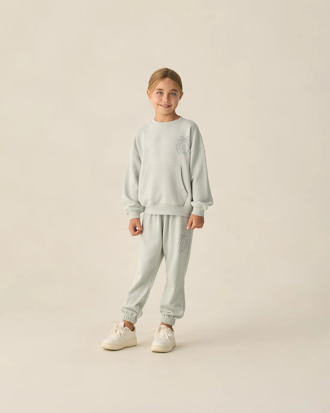 RYLEE + CRU - KIDS POUCH POCKET CREW SEAFOAM