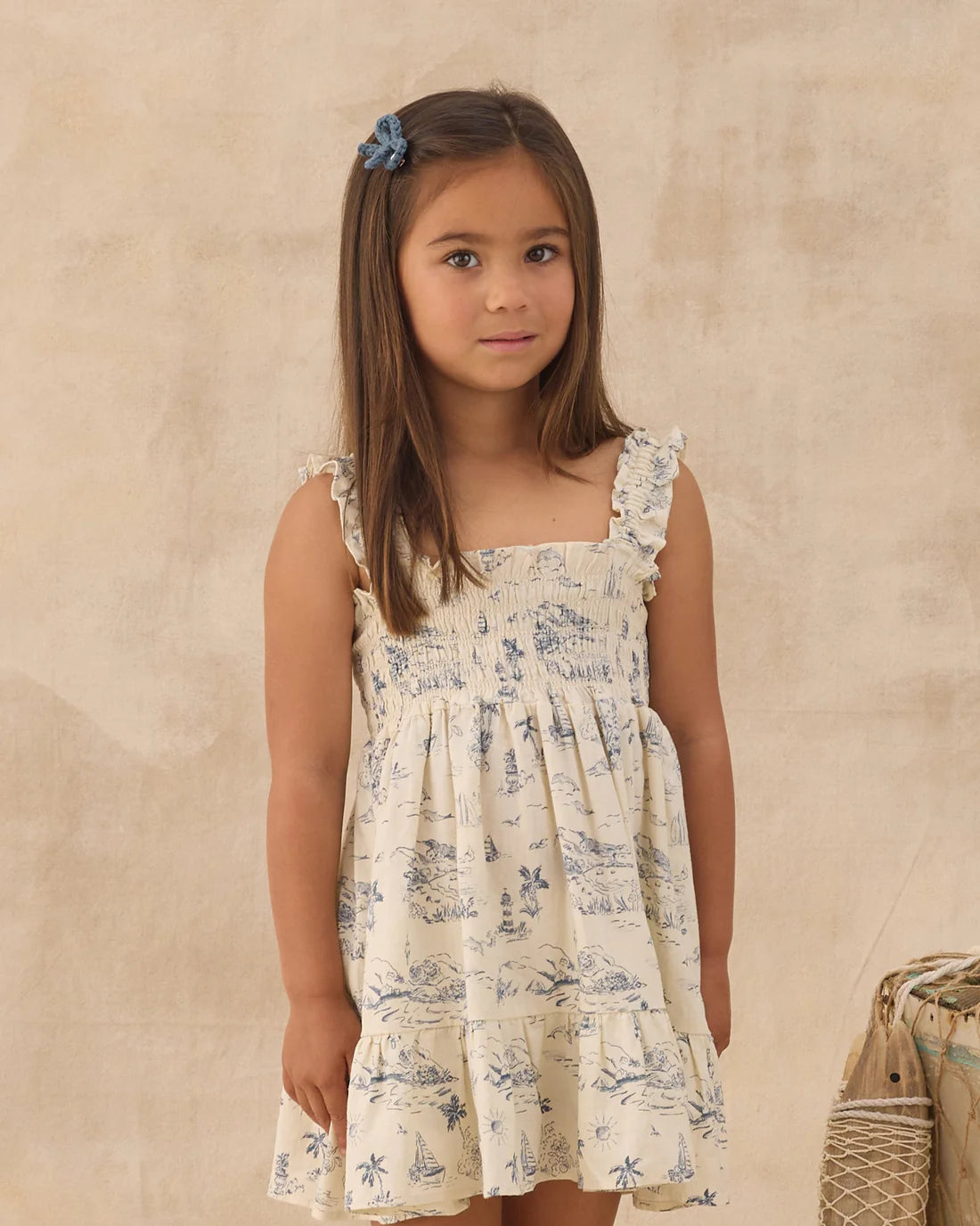RYLEE + CRU - KIDS SUTTON DRESS OCEAN TOILE