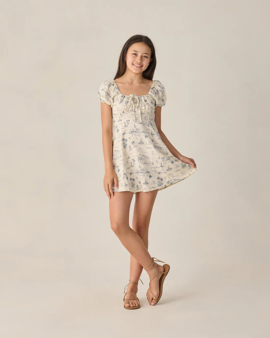 RYLEE + CRU - TEEN IVY DRESS OCEAN TOILE