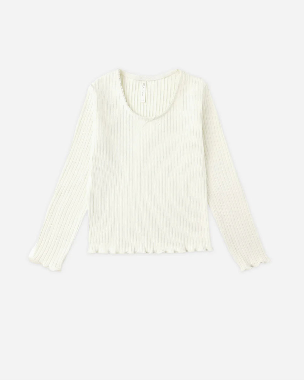 RYLEE + CRU- KIDS RIBBED LONG SLEEVE SHIRT