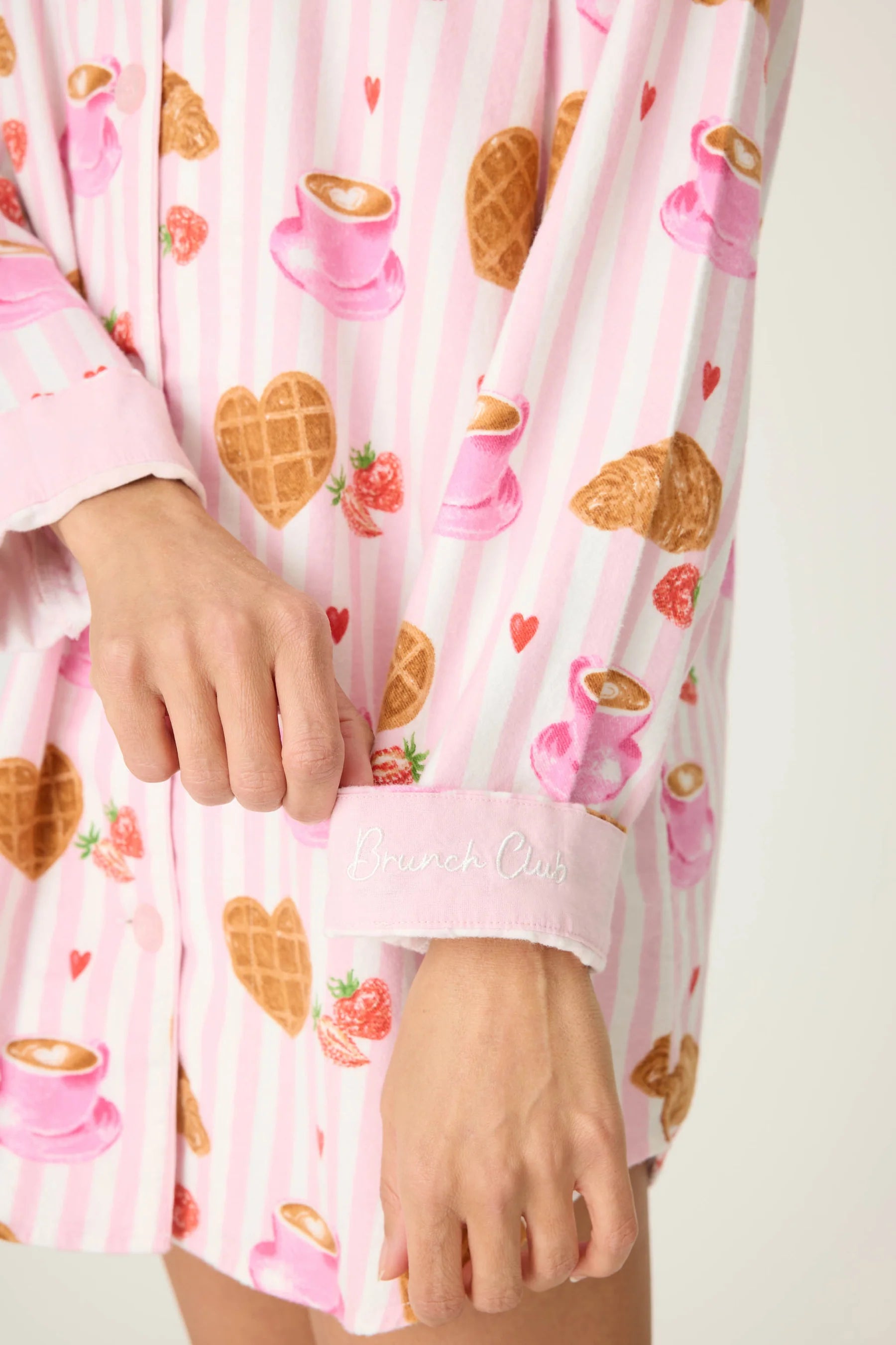 P.J. SALVAGE- WOMEN'S BRUNCH CLUB BREAKFAST PRINT NIGHT SHIRT