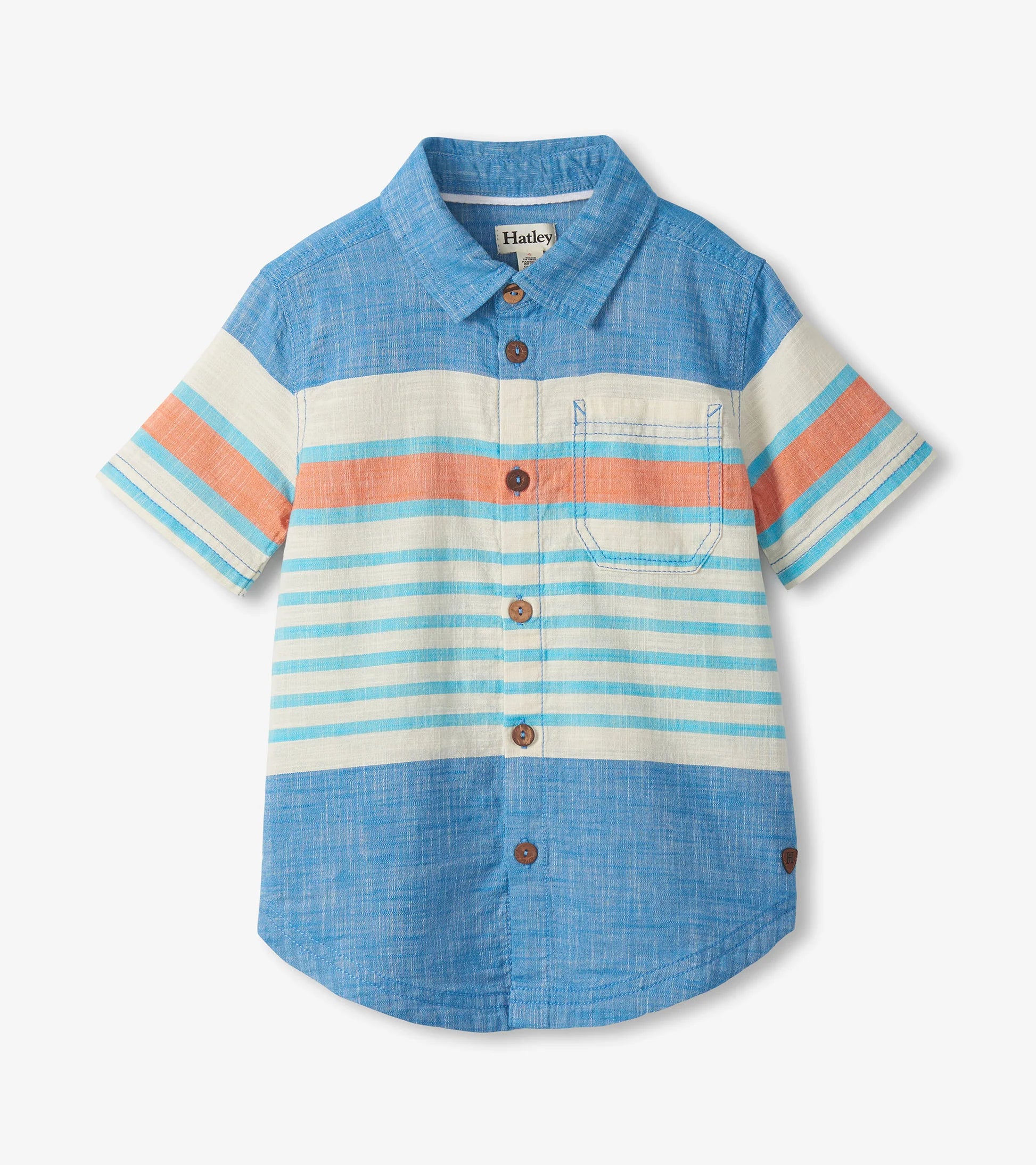 HATLEY - KIDS FRESH STRIPES CHAMBRAY BUTTON DOWN