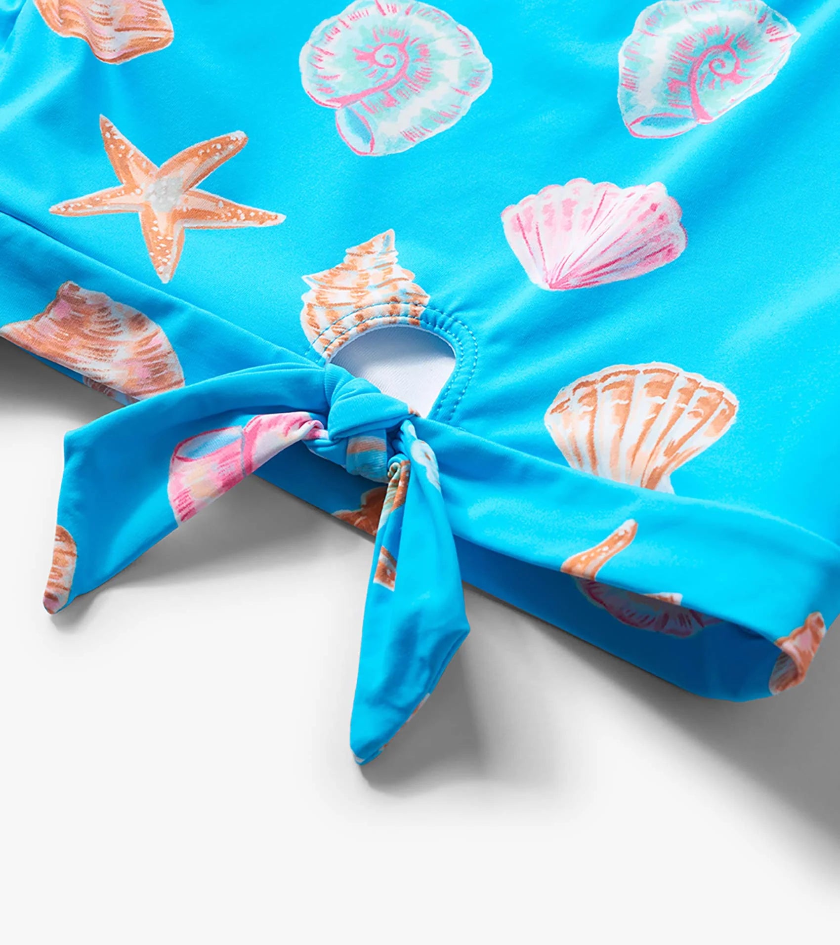 HATLEY - KIDS OCEAN SHELLS SHORT SLEEVE TANKINI SET