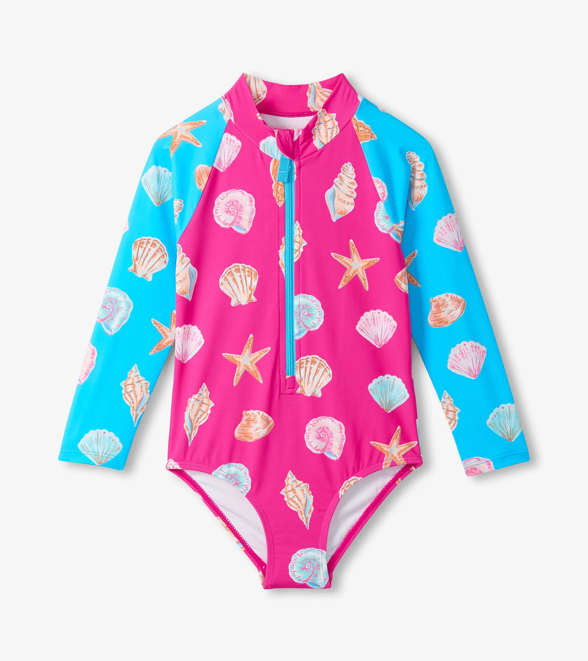 HATLEY - KIDS OCEAN SHELLS LONGSLEEVE RASHGUARD SWIMSUIT