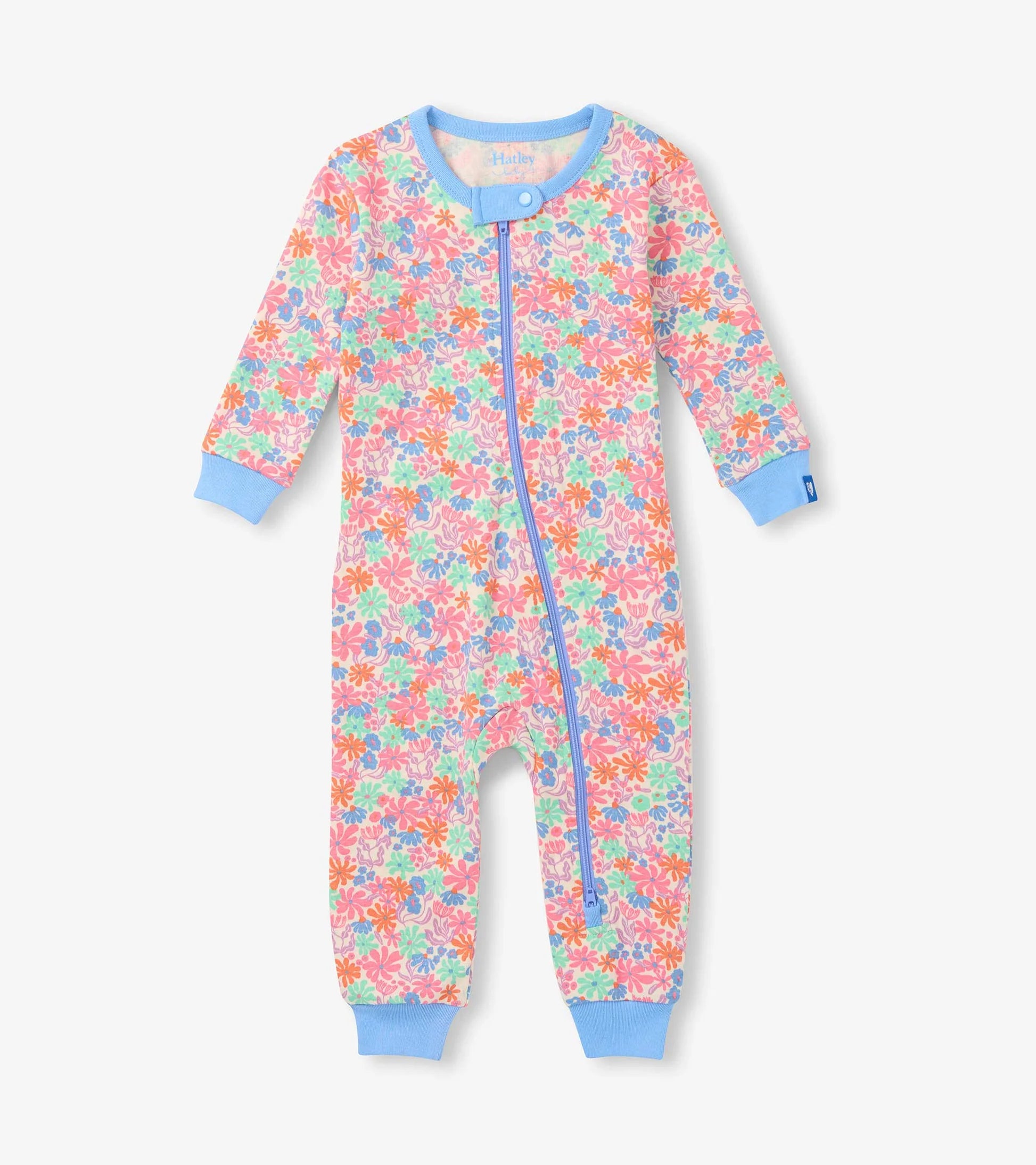 HATLEY - KIDS WHIMSICAL FLOWERS COTTON COVERALL