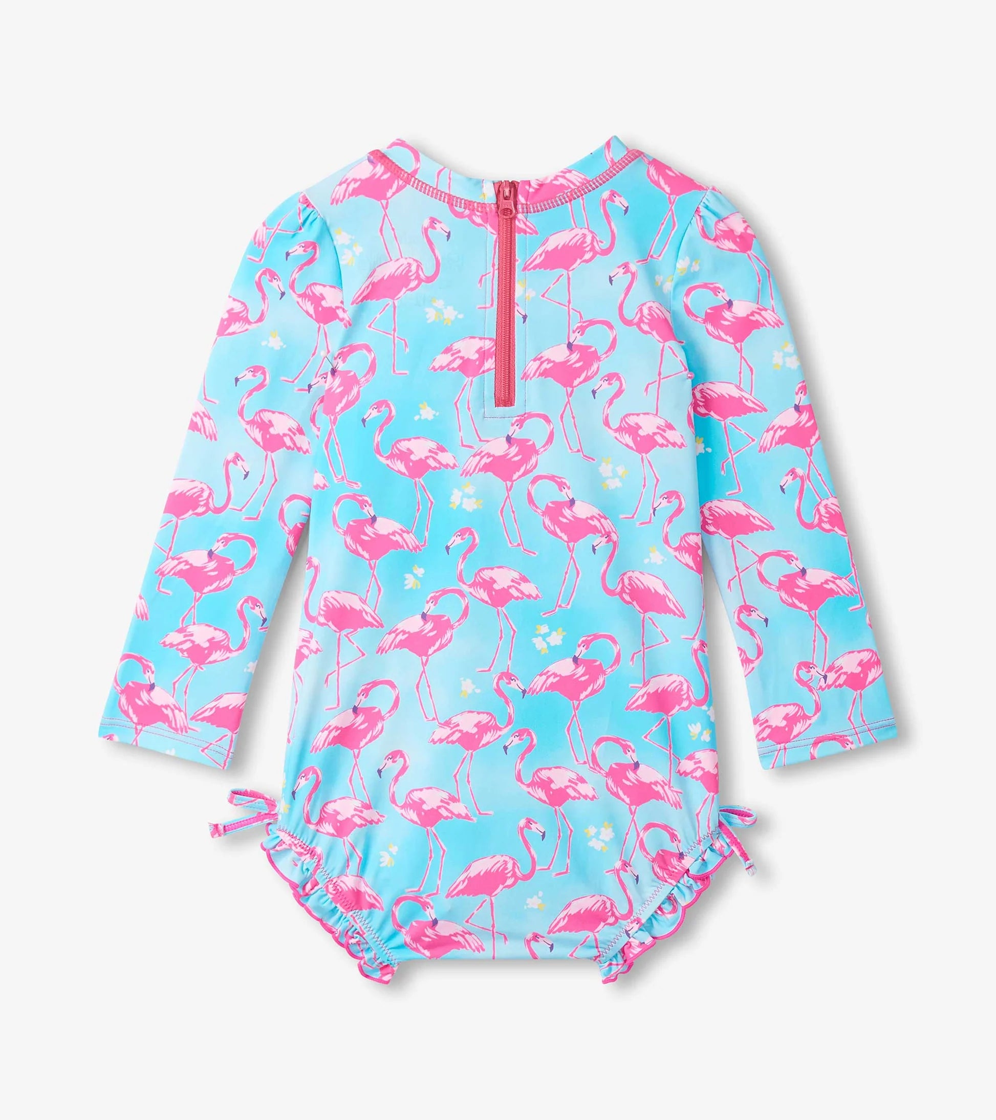 HATLEY - KIDS WHIMSICAL FLAMINGOS RASHGUARD SWIMSUIT