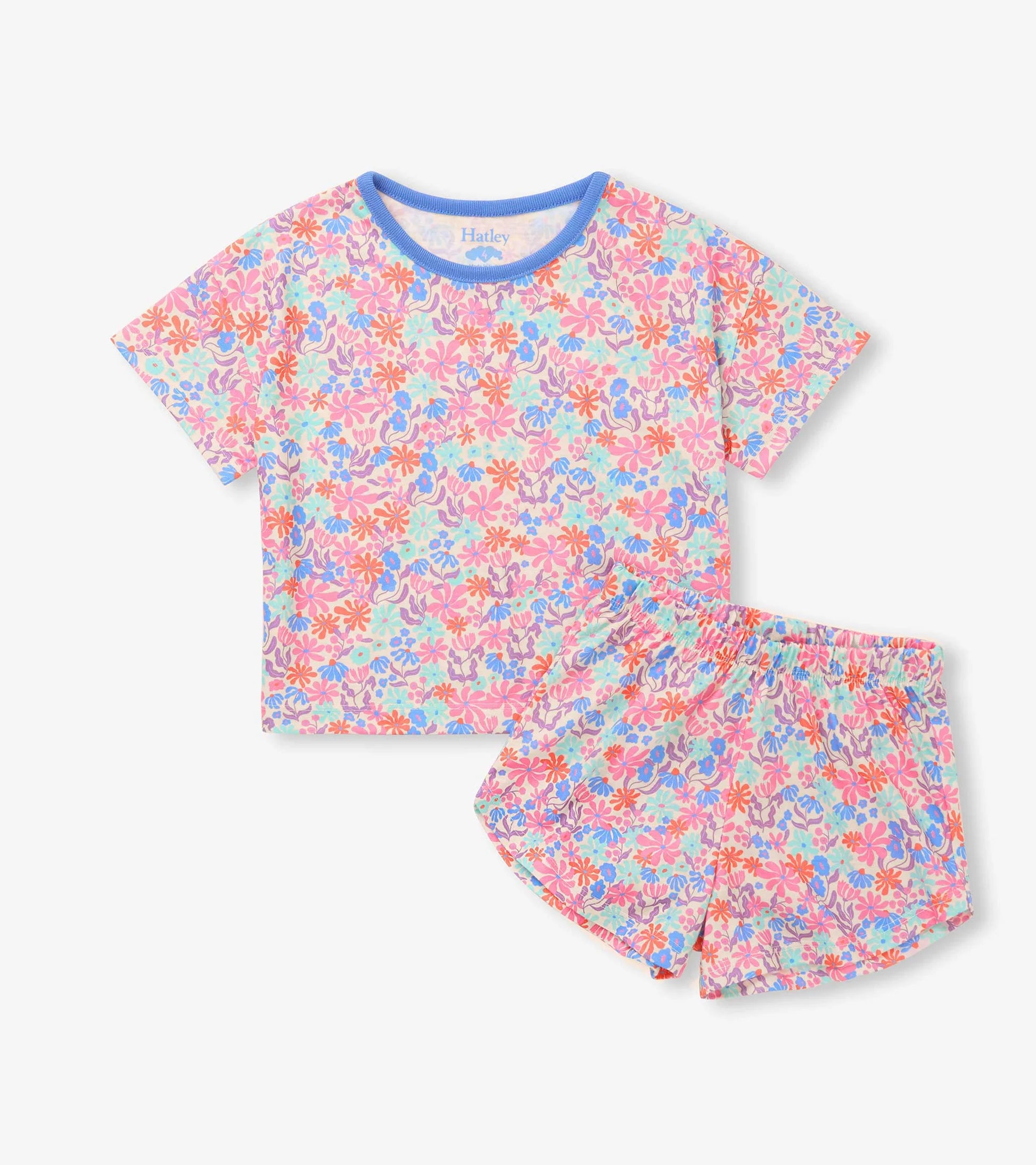 HATLEY - KIDS WHIMSICAL FLOWERS SHORT SLEEP SET