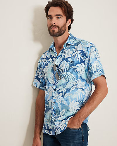 TOMMY BAHAMA - MEN'S SAND LINEN SUNSET OMBRE SHIRT