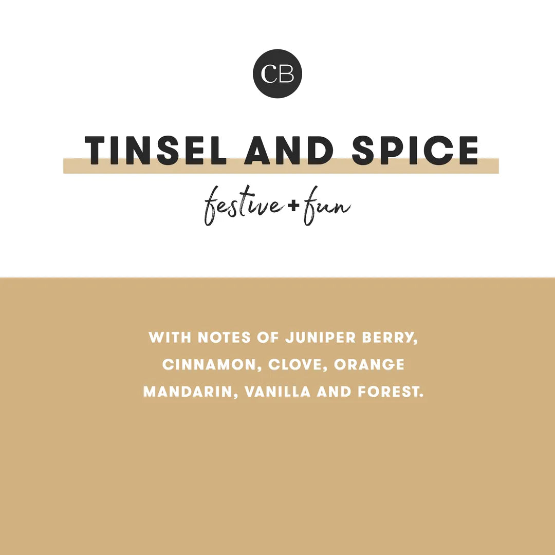 CAPRI BLUE - TINSEL & SPICE GLAM CANDLE 8oz