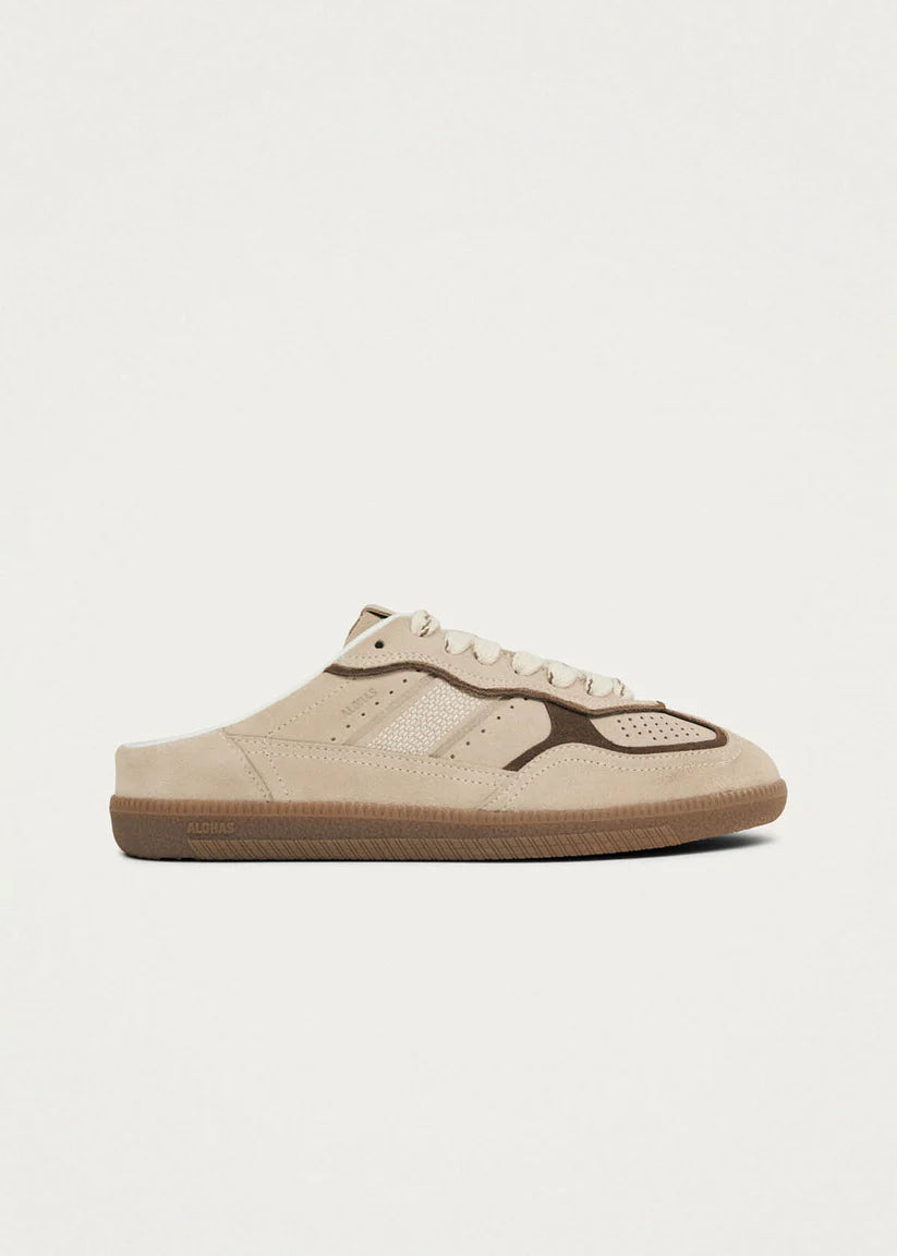 ALOHAS - WOMEN'S MULE CREAM LEATHER SNEAKERS