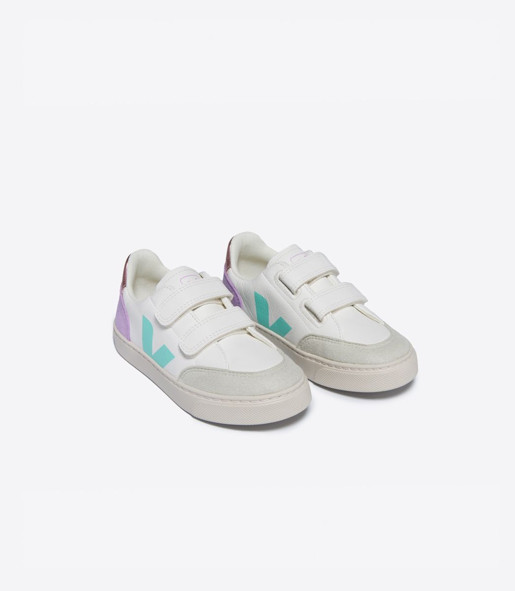 VEJA- KIDS V-12 CHROMEFREE LEATHER SHOE