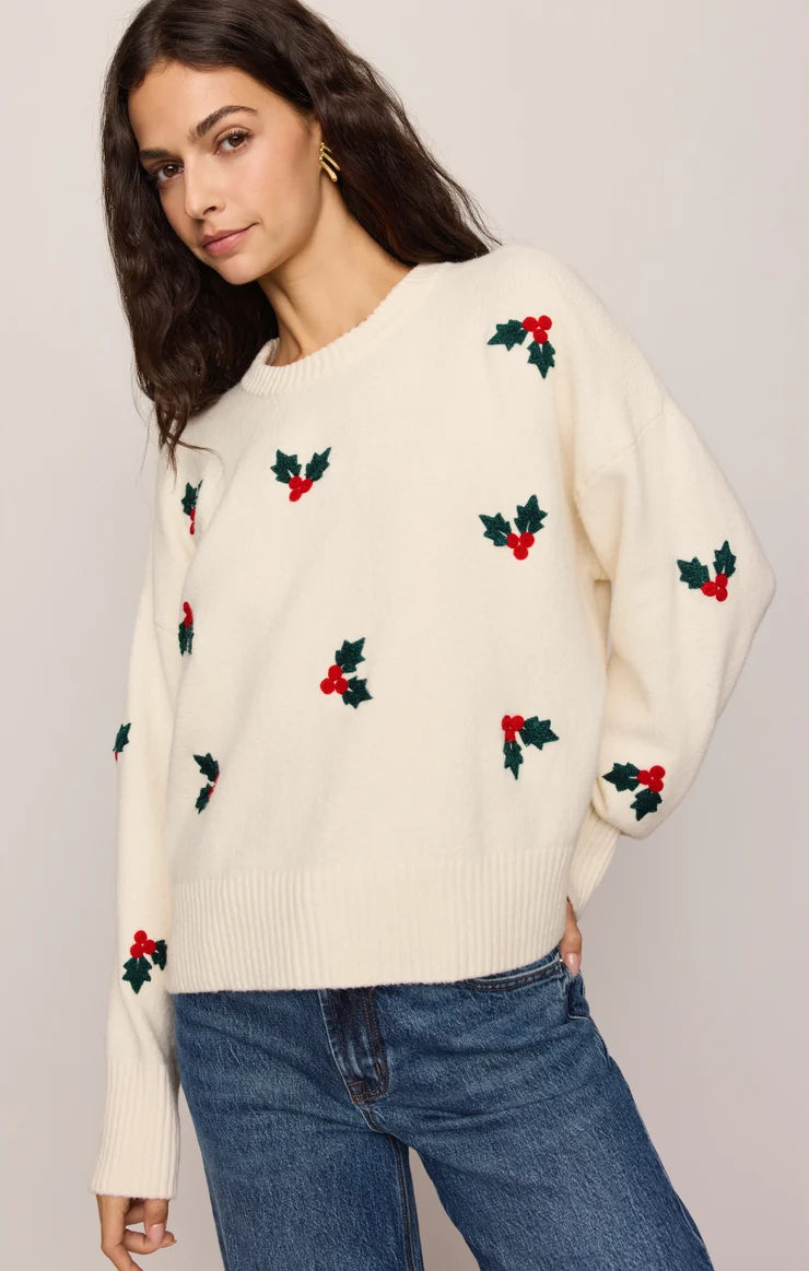 Z SUPPLY - HOLLY BERRY SWEATER