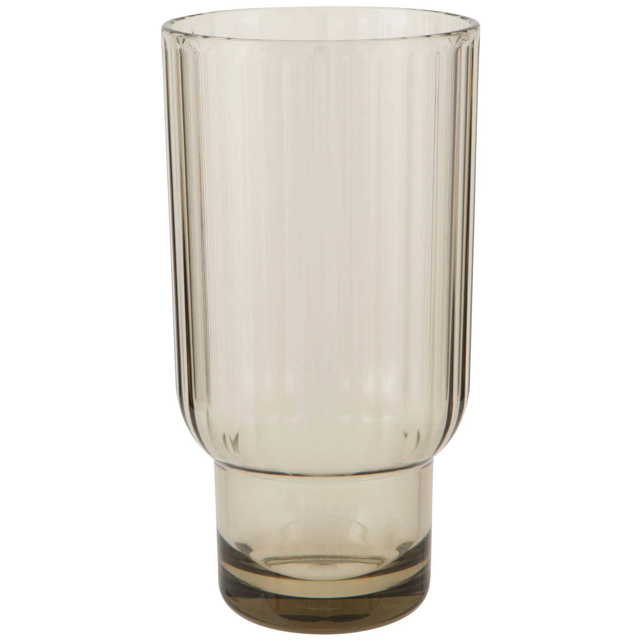 DANICA - ACRYLIC HIGHBALL FLUTED OLIVE