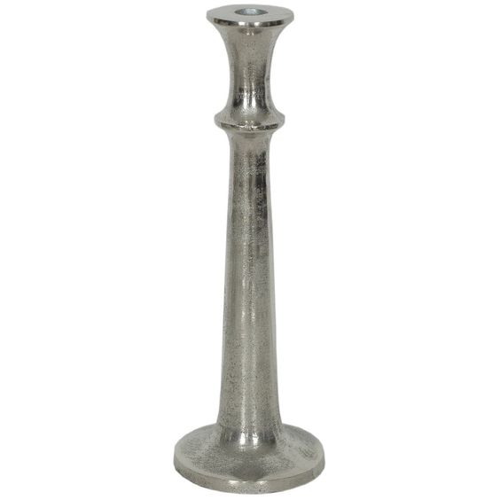 INDIA HOUSE- VINTAGE SILVER CANDLE HOLDER 14"