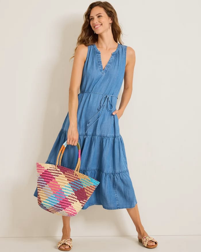 TOMMY BAHAMA - WOMEN'S CHAMBRAY O'LEI DRESS