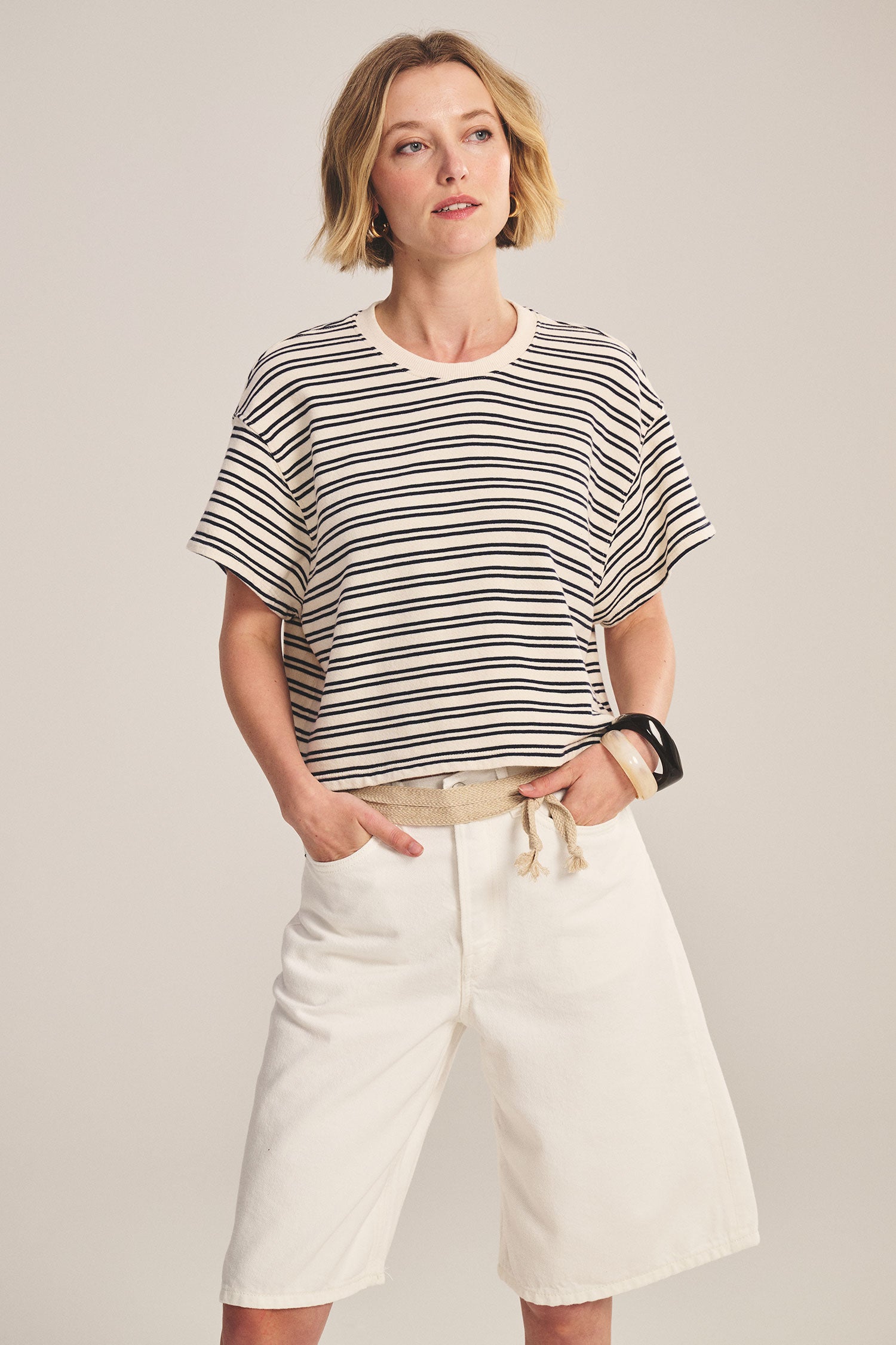 VELVET - VINTAGE STRIPE TERRY TOP BRISSA07