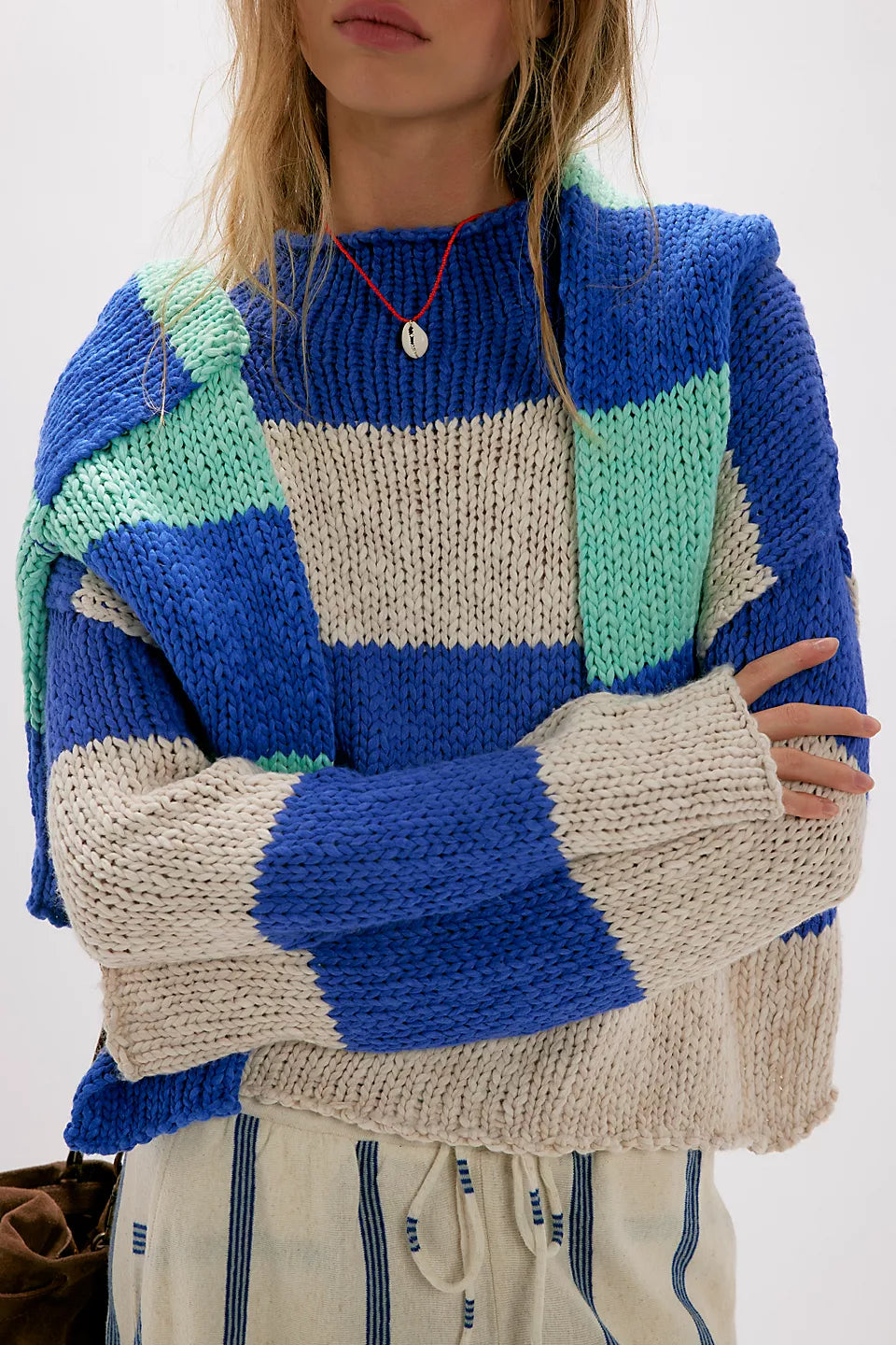 FREE PEOPLE - OPAL RUGBY STRIPED SWEATER