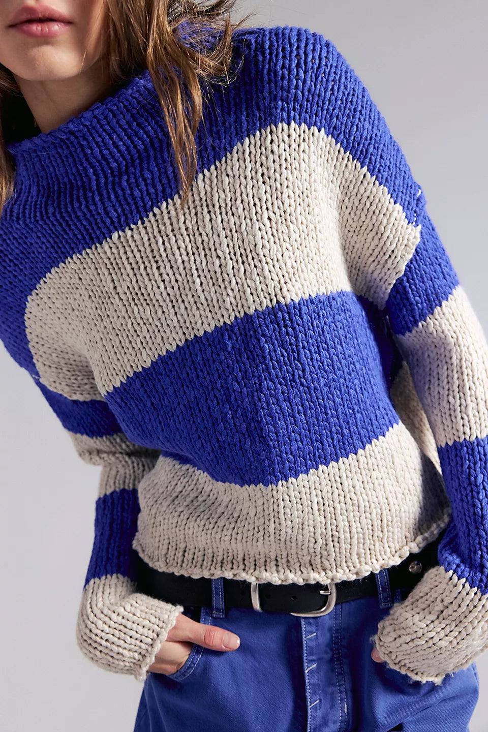 FREE PEOPLE - OPAL RUGBY STRIPED SWEATER