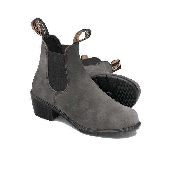 BLUNDSTONE - LADIES 2064 RUSTIC BLACK HEELED BOOT