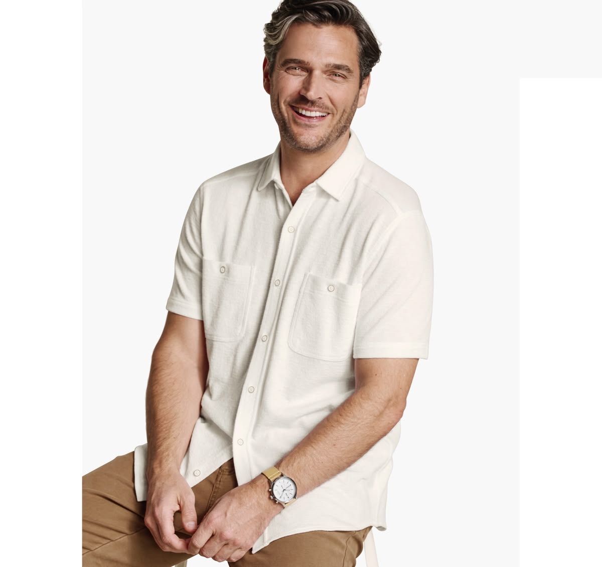 JOHNSTON & MURPHY - RILEY SHORT-SLEEVE KNIT SHIRT