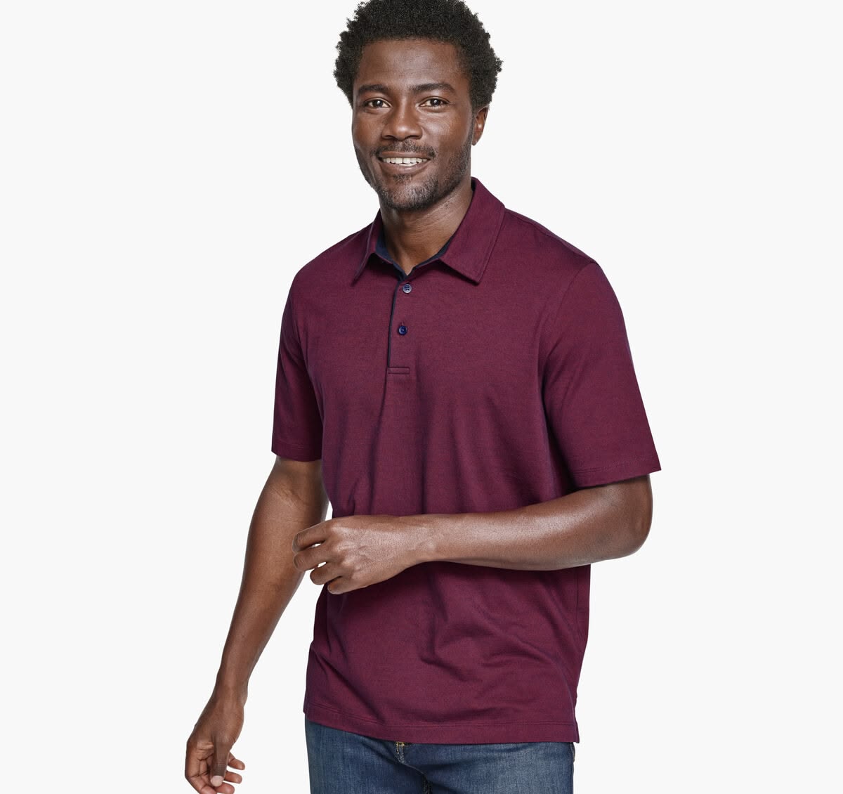 JOHNSTON & MURPHY - FINE-STRIPE POLO