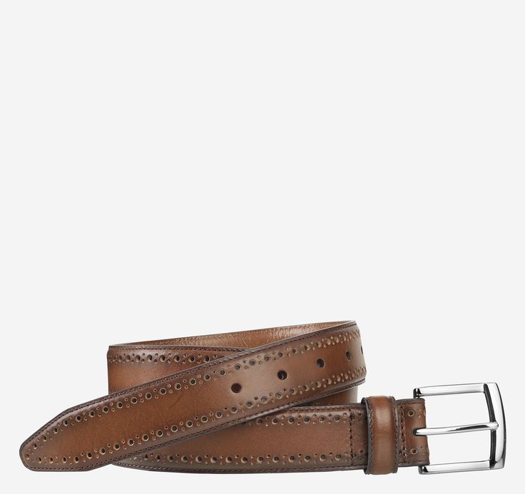 JOHNSTON & MURPHY- Men's Perfed-Edge Belt