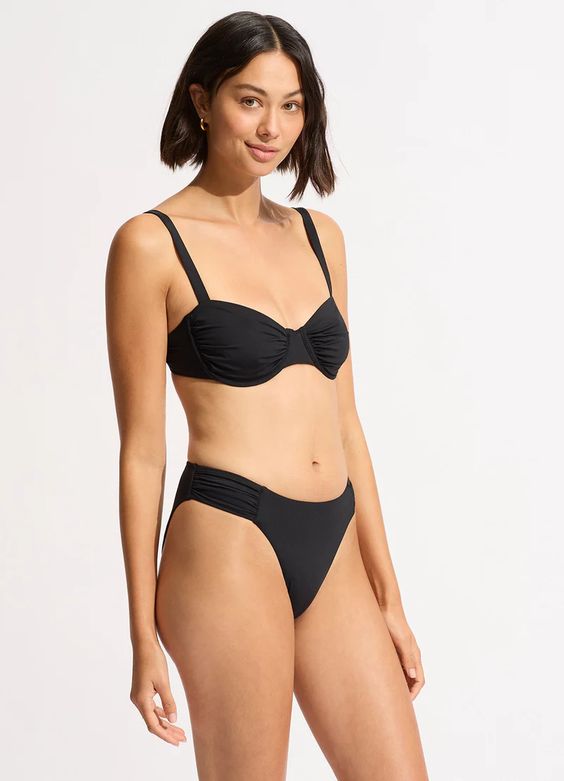 SEAFOLLY- LADIES UNDERWIRE RUCHED SWIM TOP