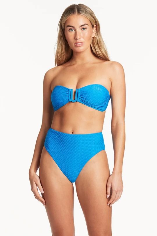 SEA LEVEL- LADIES HONEYCOMB U BAR BANDEAU SWIM TOP