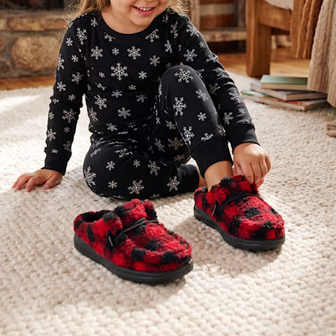 HEY DUDE - YOUTH WALLY SLIPPER Y BUFFALO PLAID