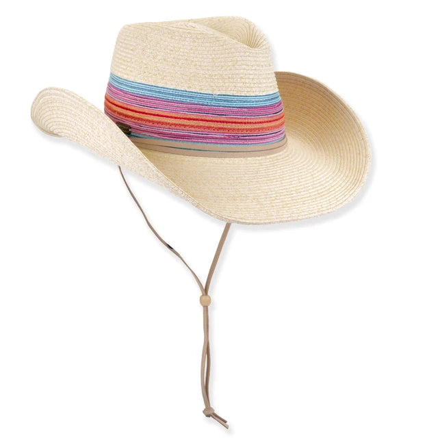 SUN 'N' SAND - HH3524 PAPER BRAID WESTERN HAT